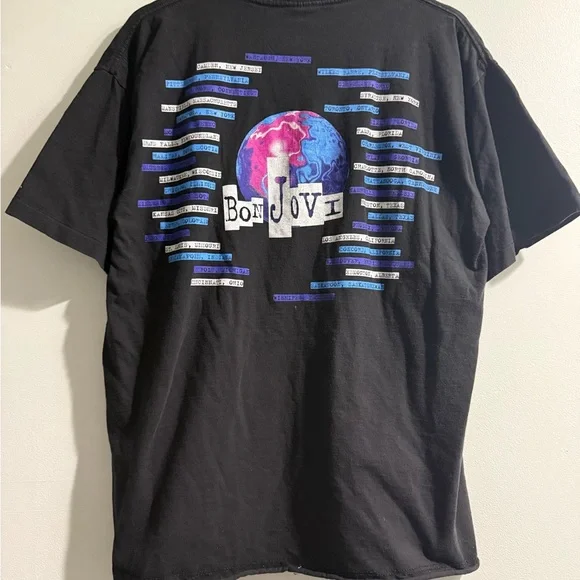 1994 Bon Jovi Black Graphic T-Shirt - Picture 4 of 5